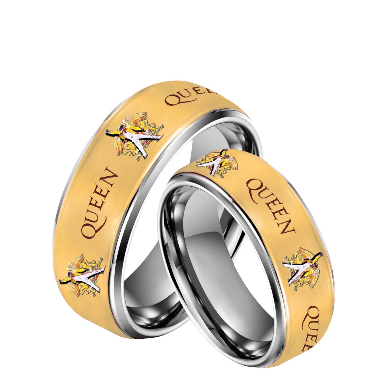 Freddie Mercury Queens Silver Tungsten Rings